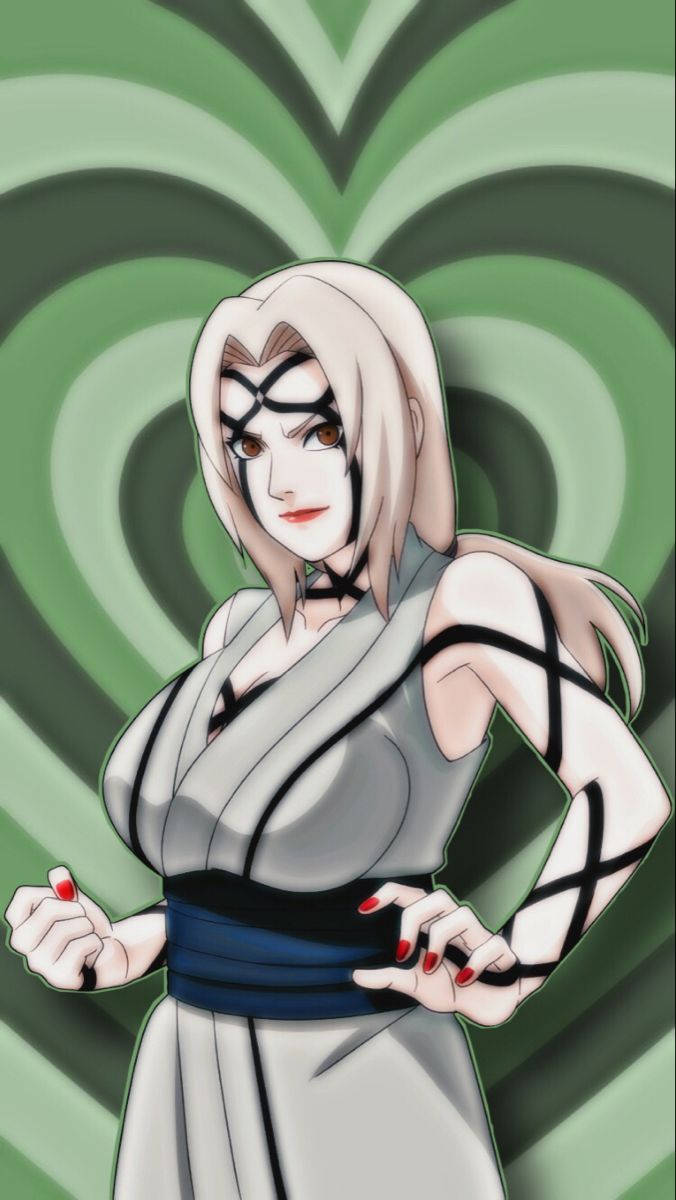 Tsunade With Green Hearts Wallpaper