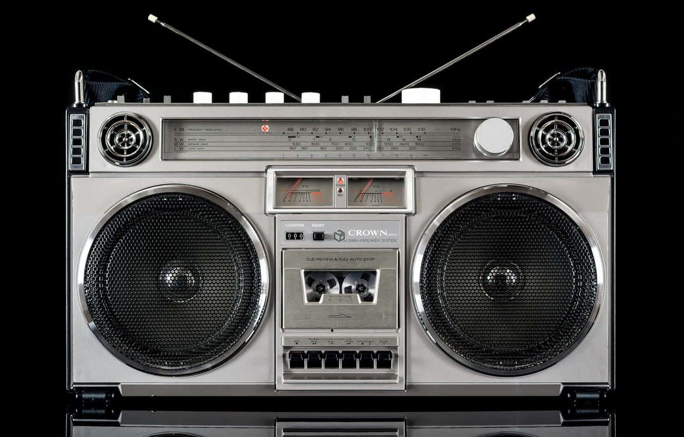 Turn Up The Volume With This Classic Boombox. Wallpaper