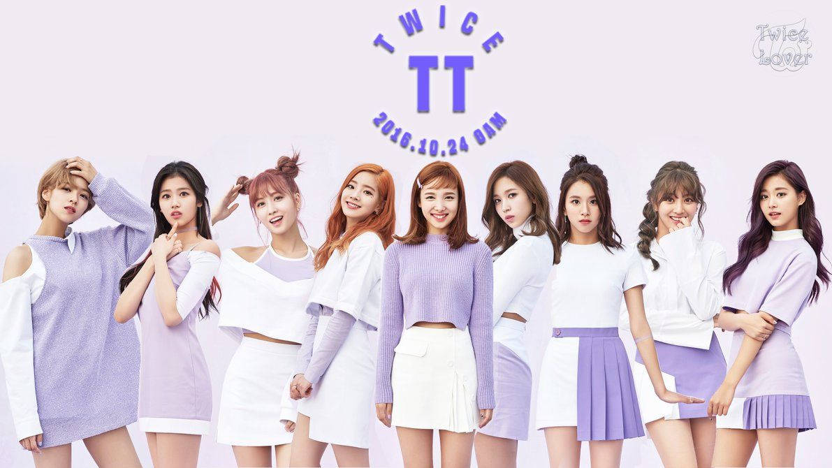 Twice In Lavender Outfits Wallpaper