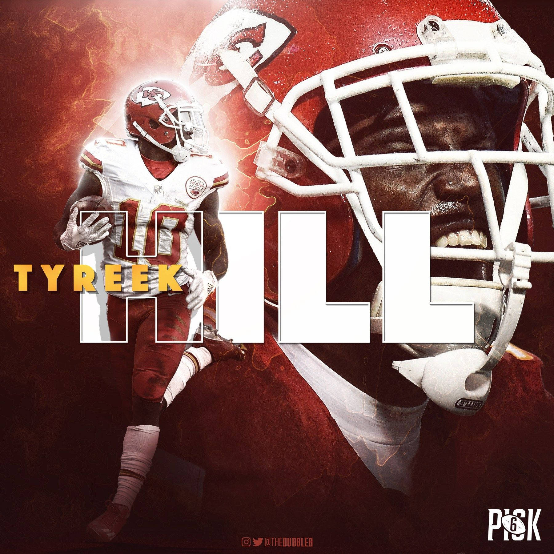 Tyreek Hill Cool Art Wallpaper