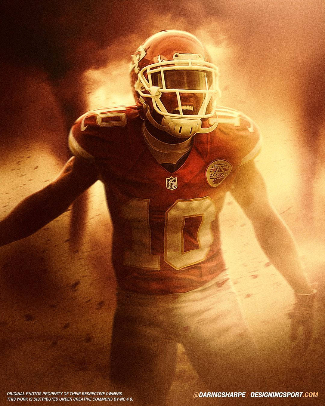 Tyreek Hill Fiery Art Wallpaper