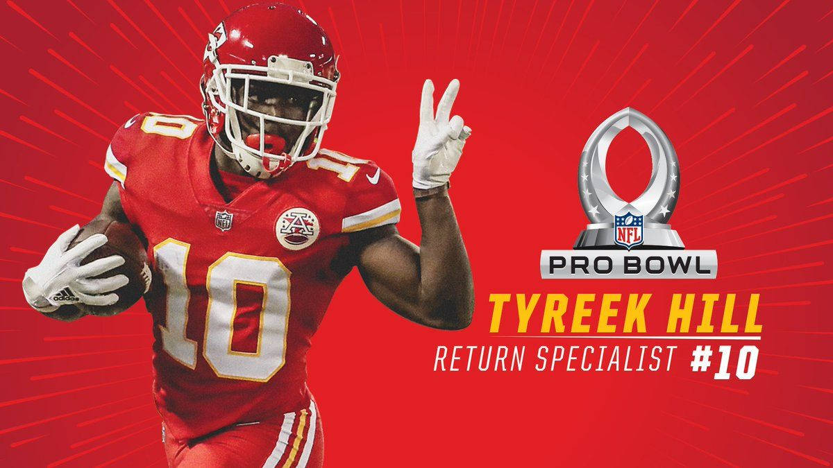 Tyreek Hill Red Poster Wallpaper