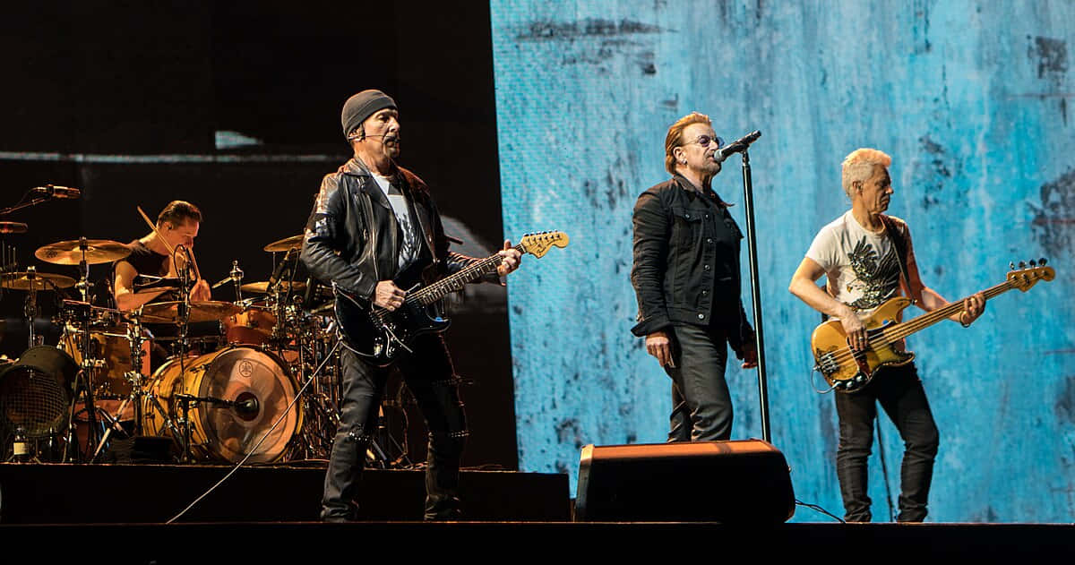 U2 Band Performing Live Concert Wallpaper