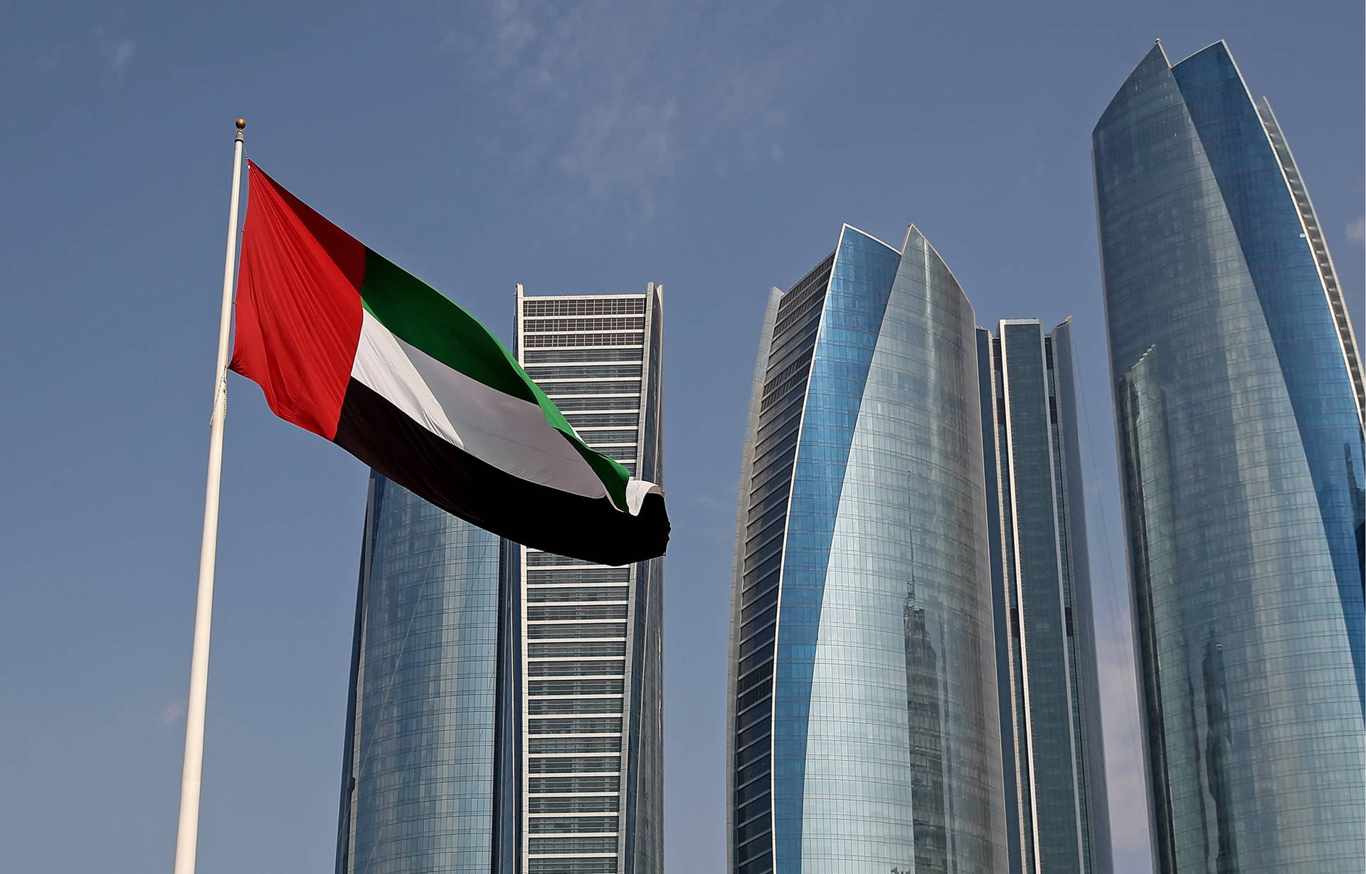 Uae Flag At Full Mast Wallpaper