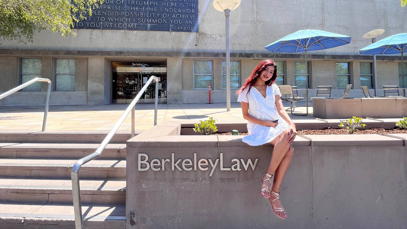 Ucb Law Building And Student Wallpaper