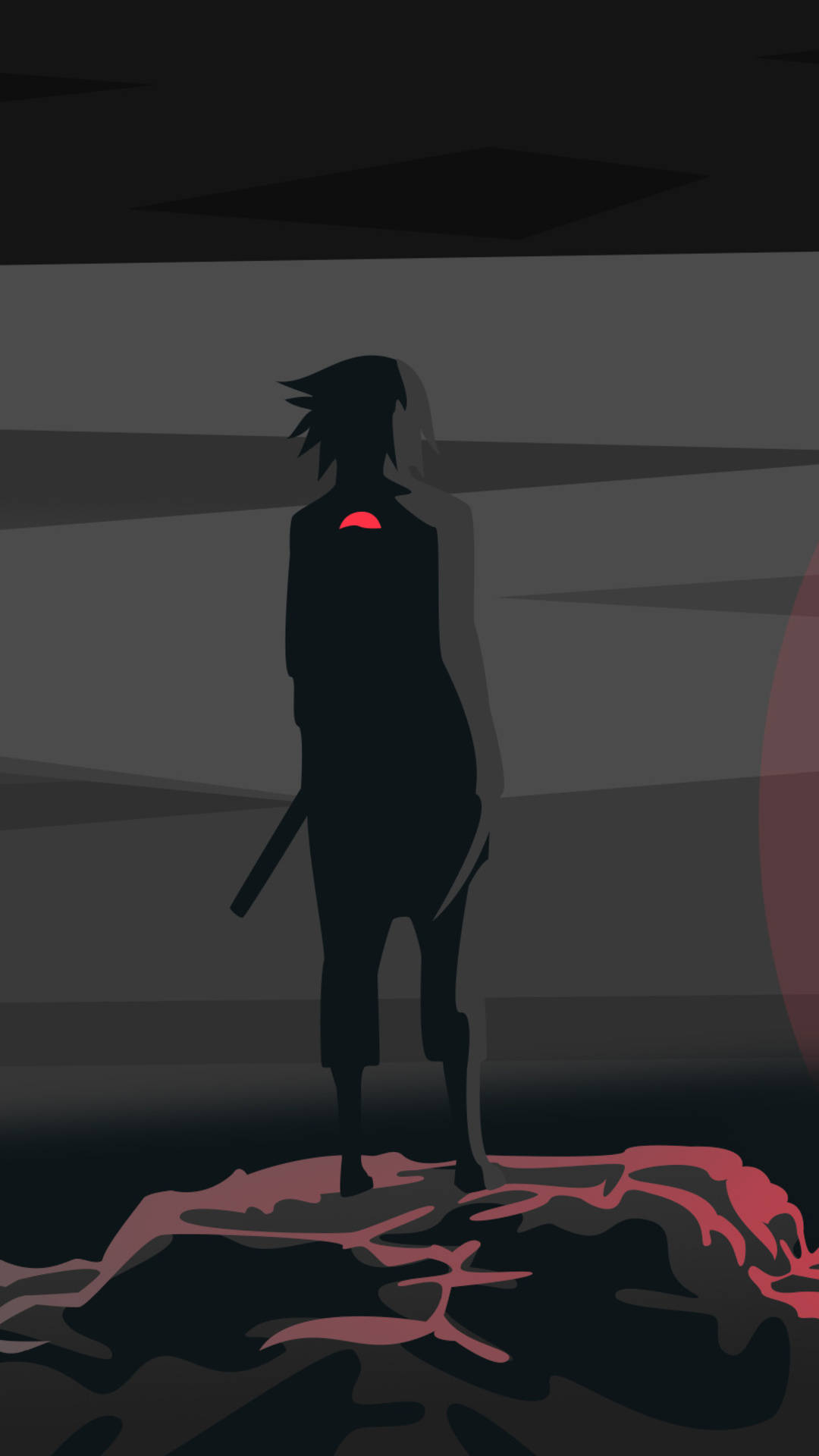 Uchiha Sasuke Naruto Iphone Vector Art Wallpaper