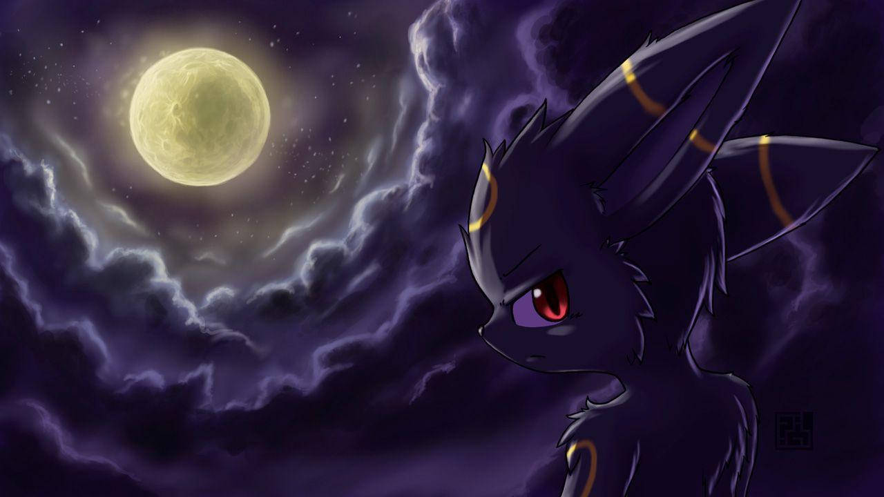 Umbreon Yellow Full Moon Wallpaper