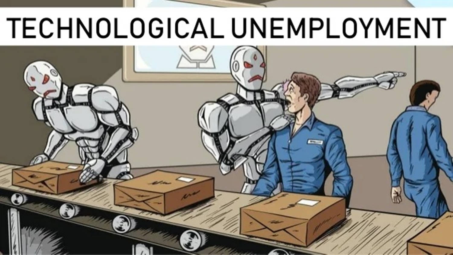 Unemployment And Technology Graphic Illustration Wallpaper