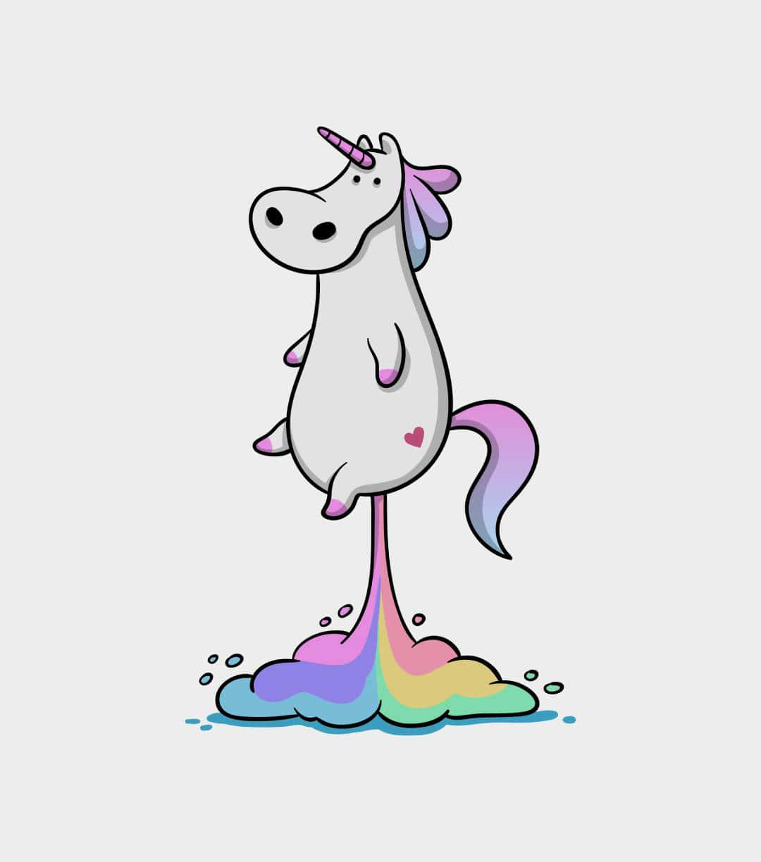 Unicorn Farting Rainbows Wallpaper