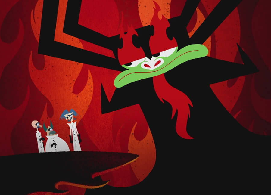 Unimpressed Aku With Scientists Samurai Jack Wallpaper