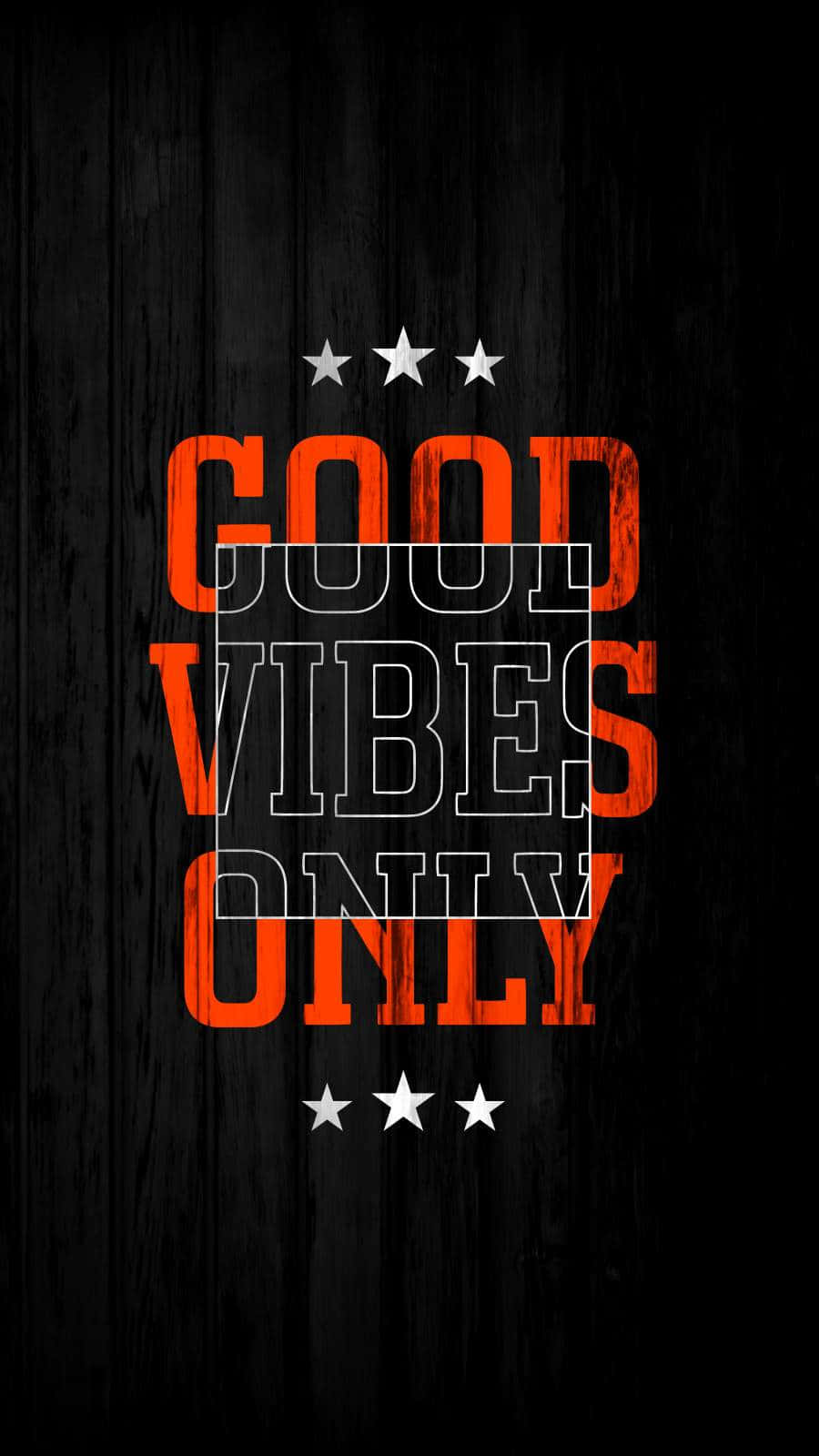 Unique Good Vibe Wooden Typographic Wallpaper