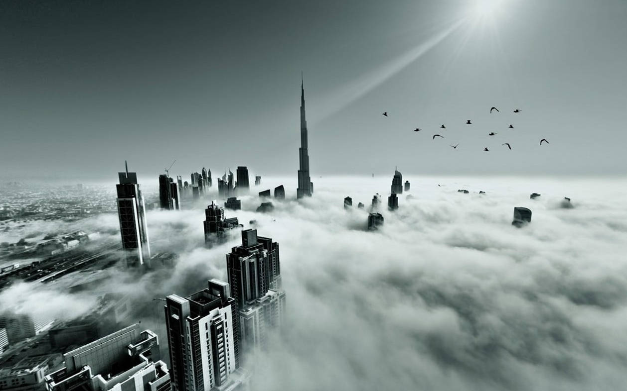 United Arab Emirates Monochrome Wallpaper