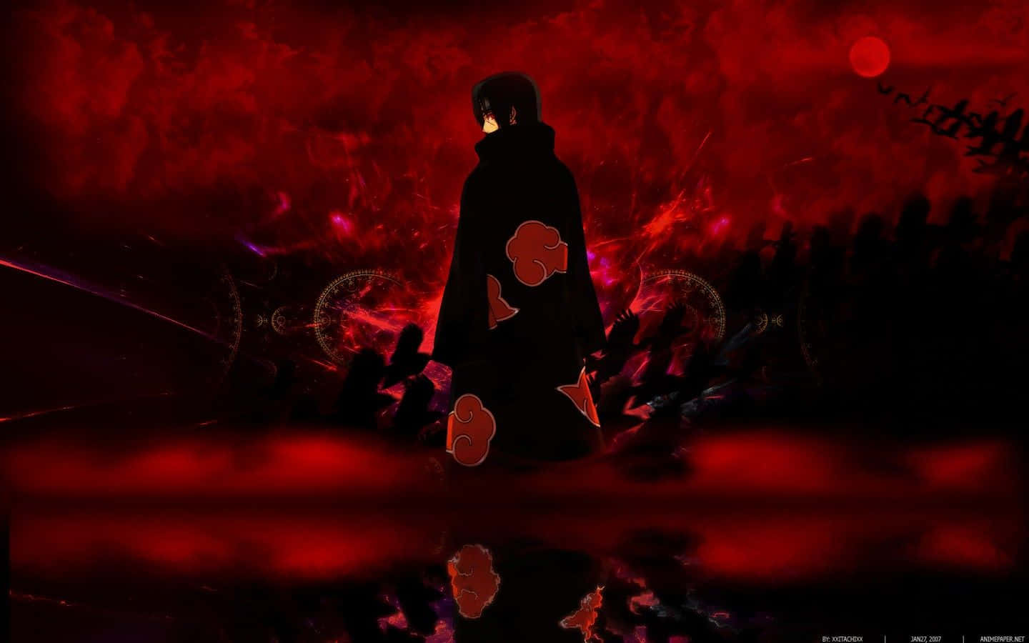 Unleash The Power Of The Itachi Mangekyou Sharingan! Wallpaper