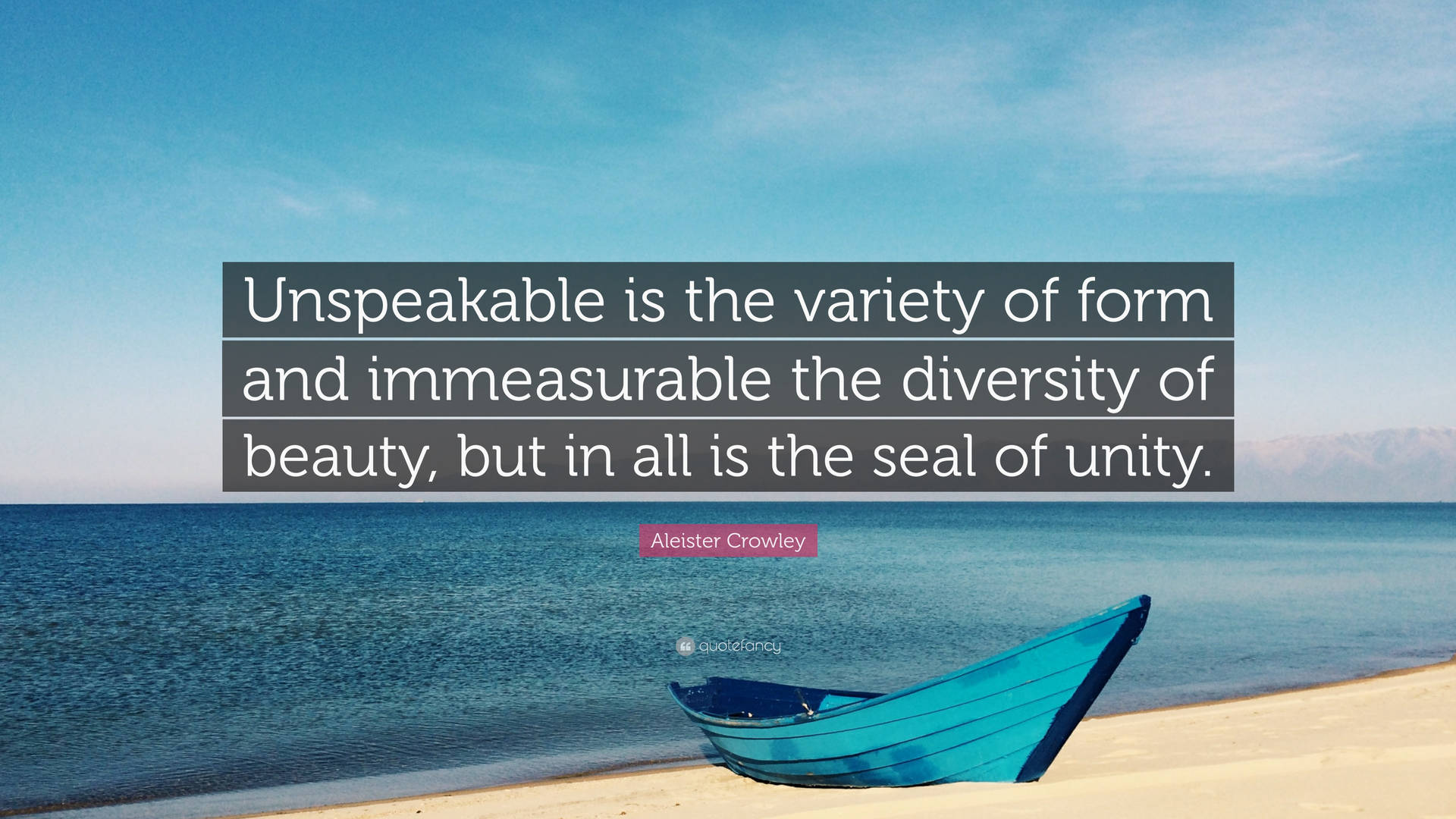 Unspeakable Quote With Beach Photo Wallpaper