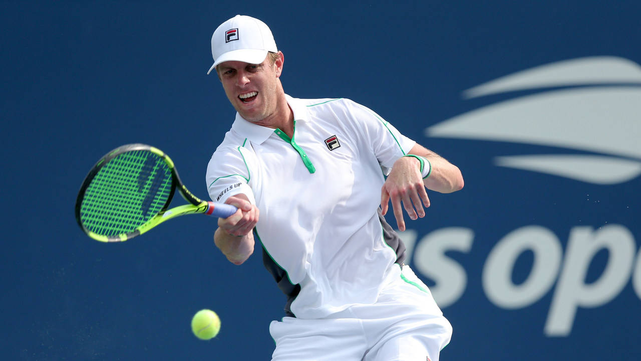 Us Open Tennis Ace Sam Querrey In Action Wallpaper