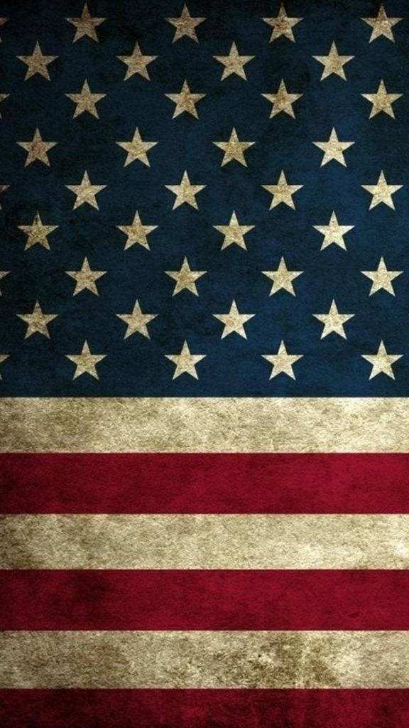 Usa Flag Iphone Close-up Portrait Wallpaper