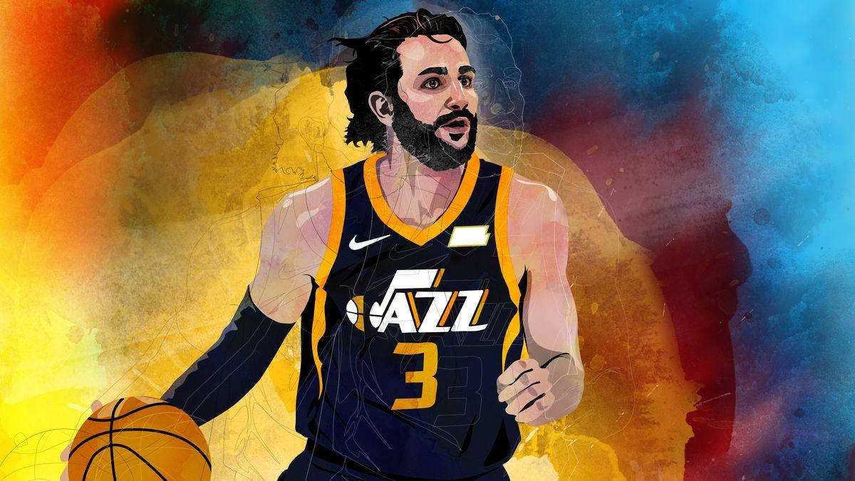 Utah Jazz Ricky Rubio Digital Artwork Wallpaper