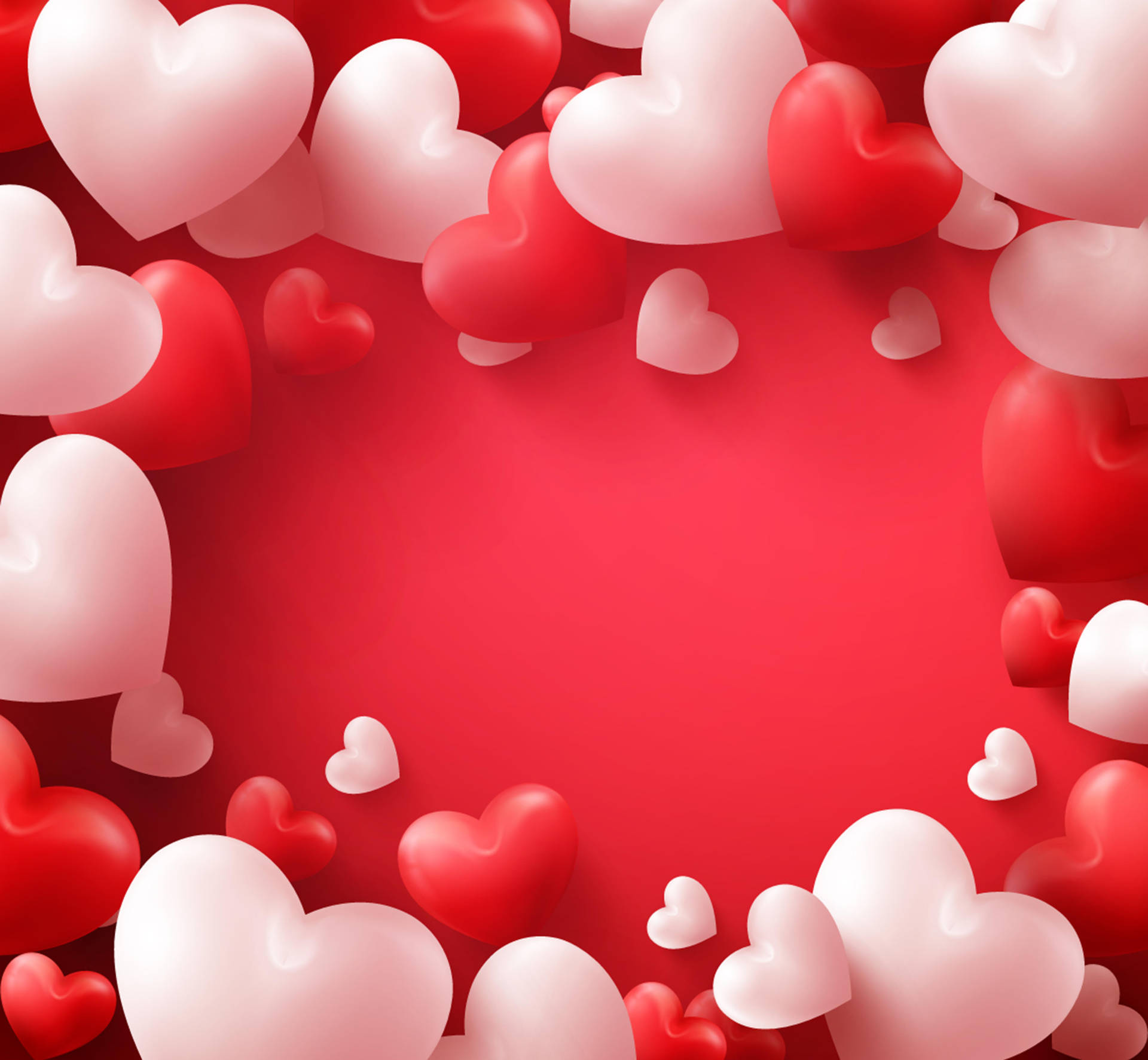 Valentine's Heart Balloons Wallpaper