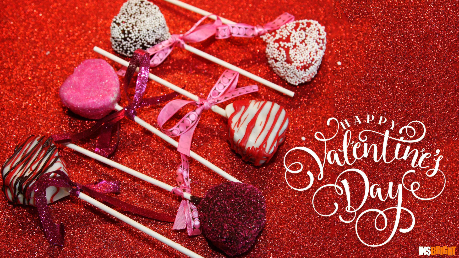 Valentine's Lollipop Hearts Wallpaper