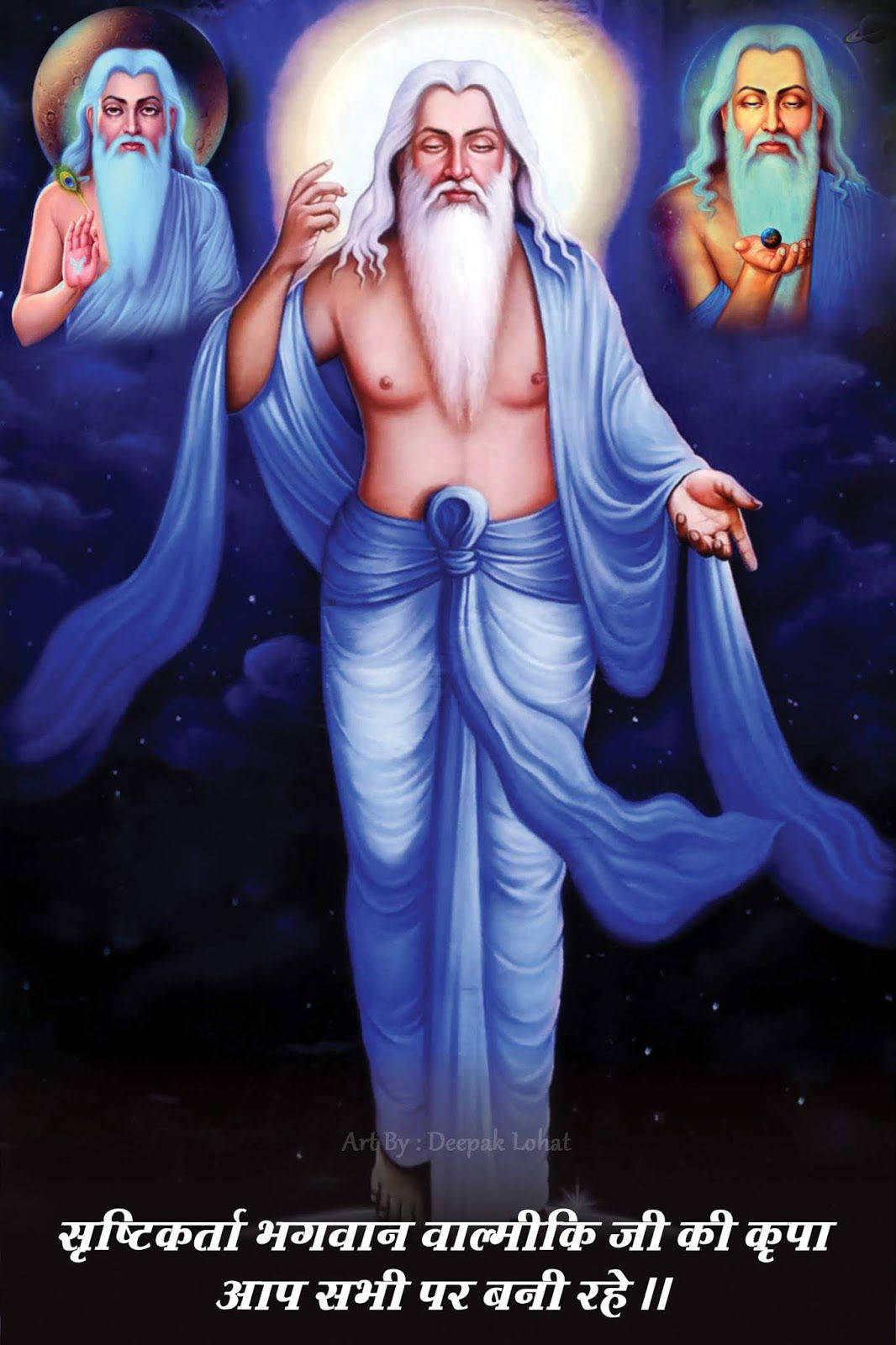 Valmiki Jayanti With Dark Clouds Wallpaper