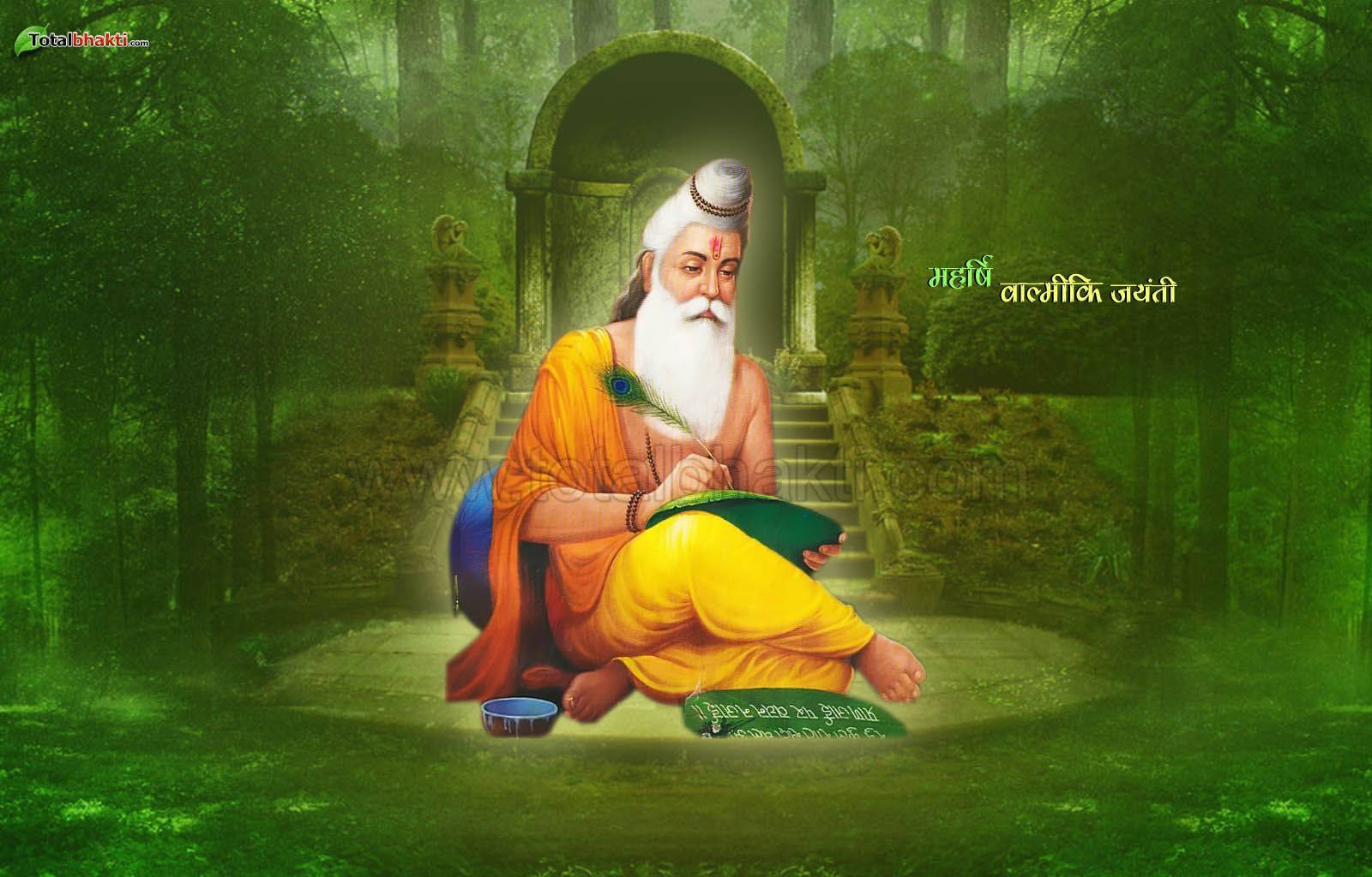 Valmiki With Hidden Forest Monument Wallpaper