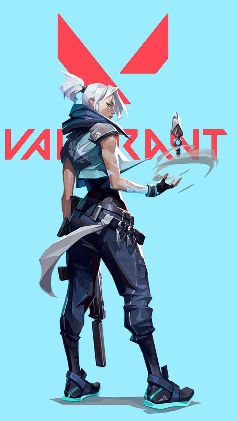 Valorant Jett Sky Blue Poster Wallpaper