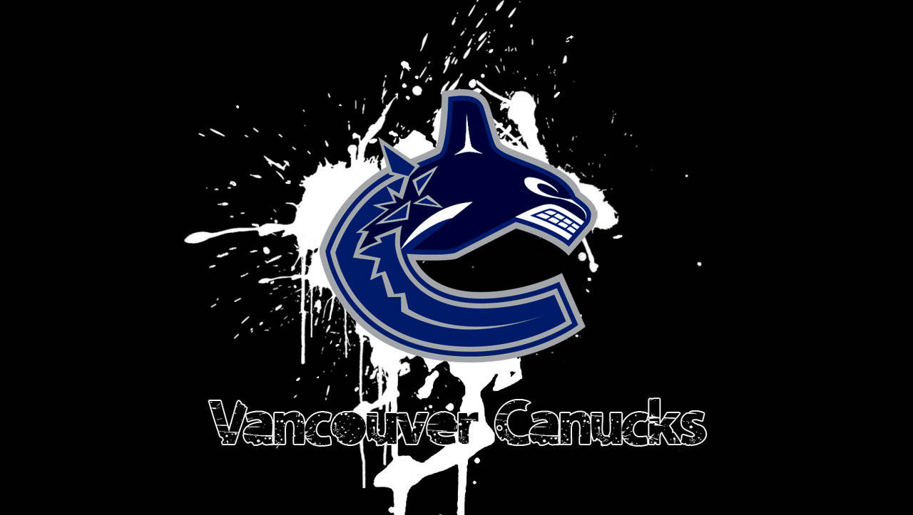 Vancouver Canucks Splash Paint Wallpaper