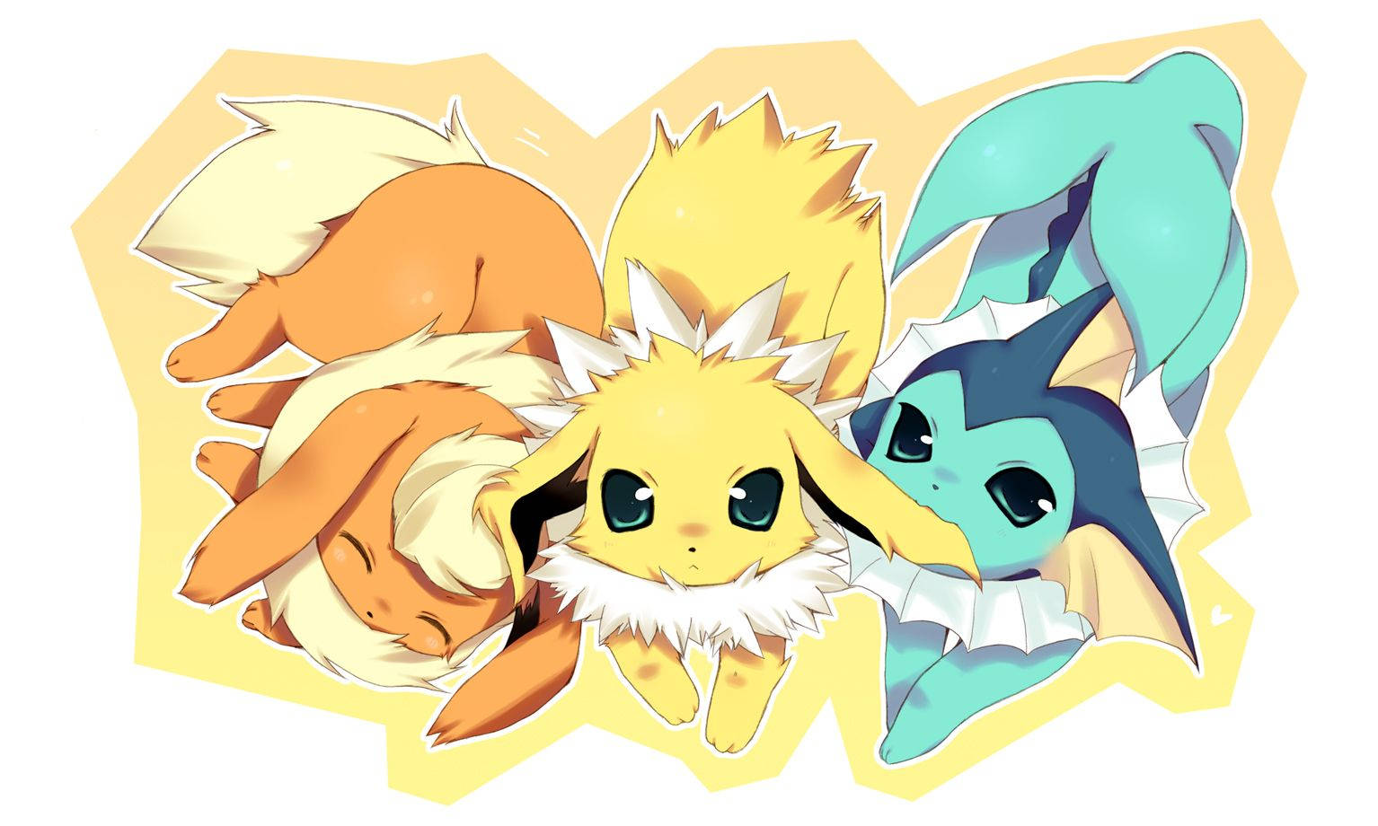 Vaporeon And Other Eevee Species Wallpaper