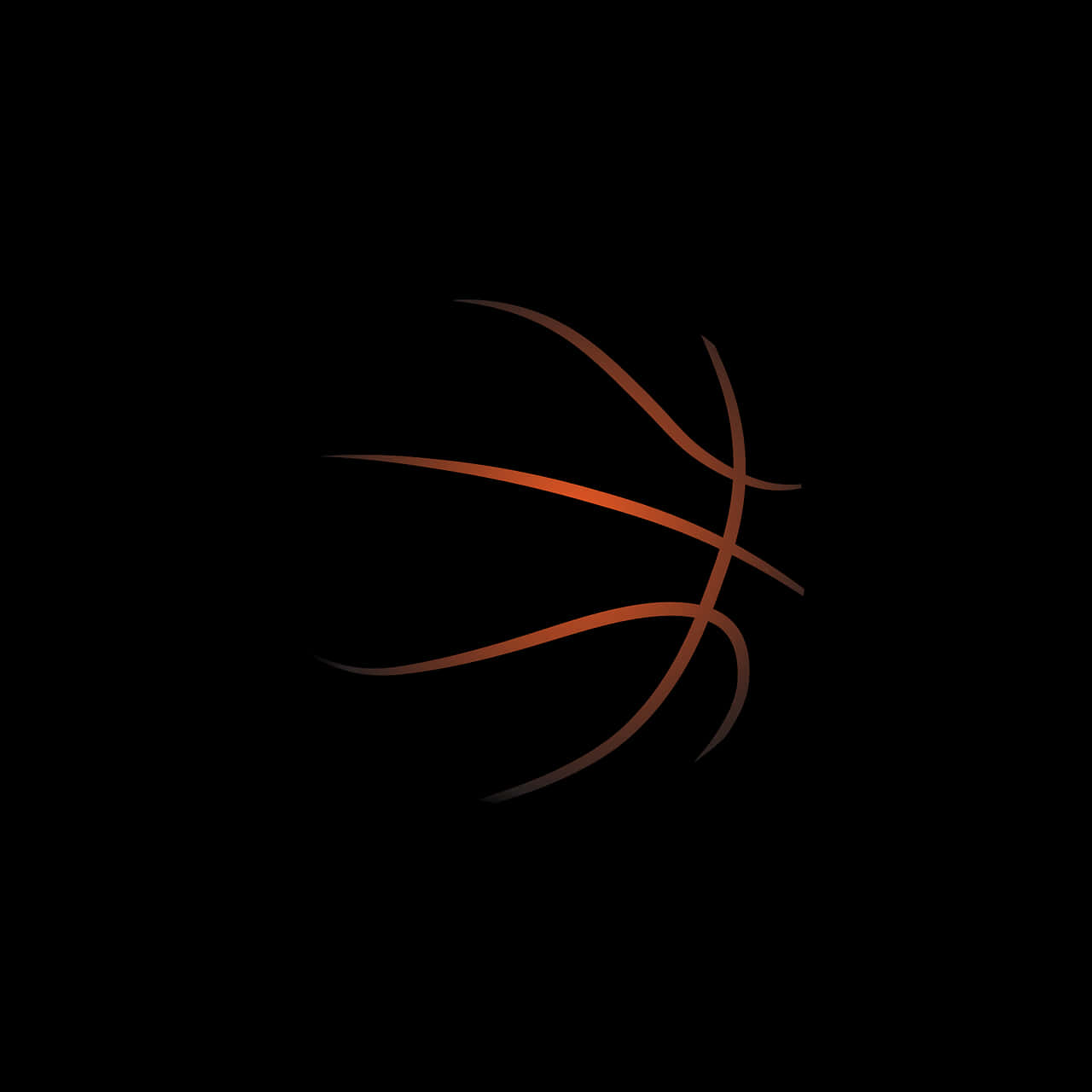 Vector Illustration Of A Black Basketball Wallpaper