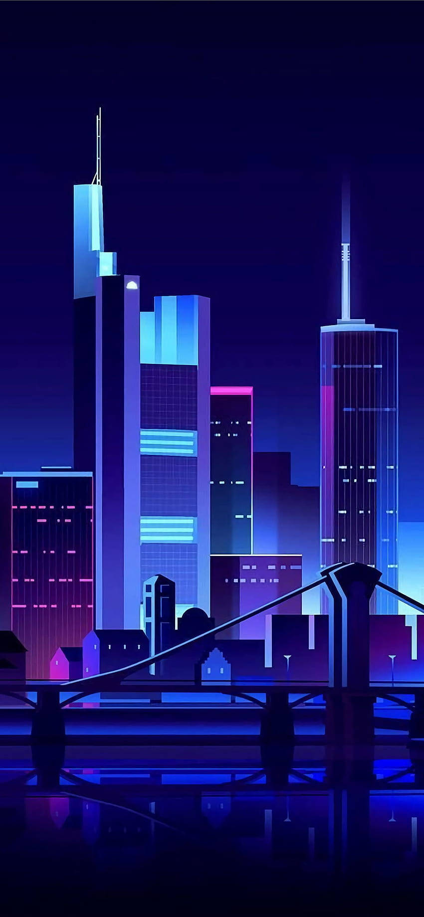 Vibey Futuristic Cityscape Wallpaper