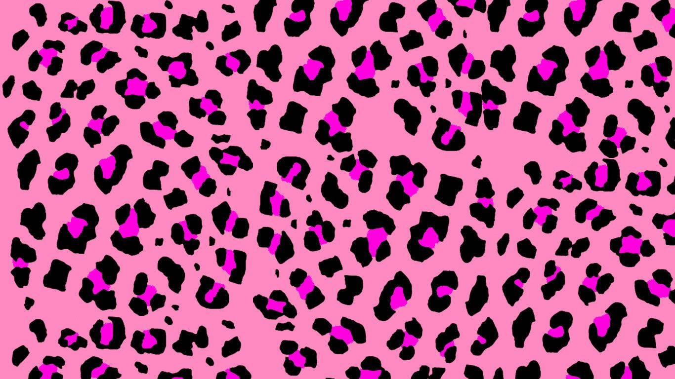 Vibrant Hot Pink Cheetah Print Pattern Wallpaper