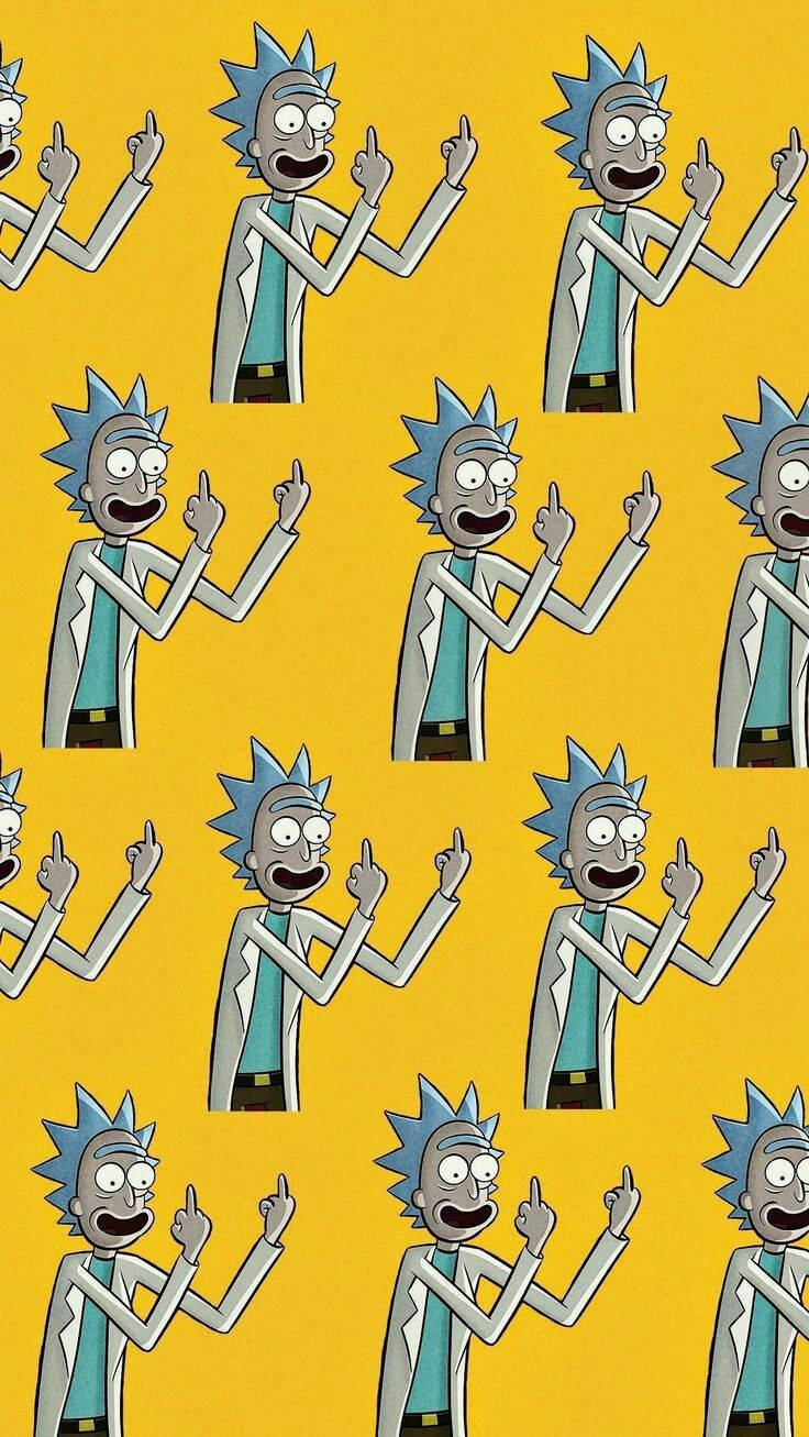 Vibrant Rick And Morty Phone Wallpaper Wallpaper