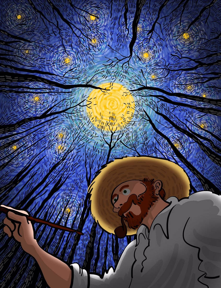 Vincent Van Gogh Cartoon Wallpaper