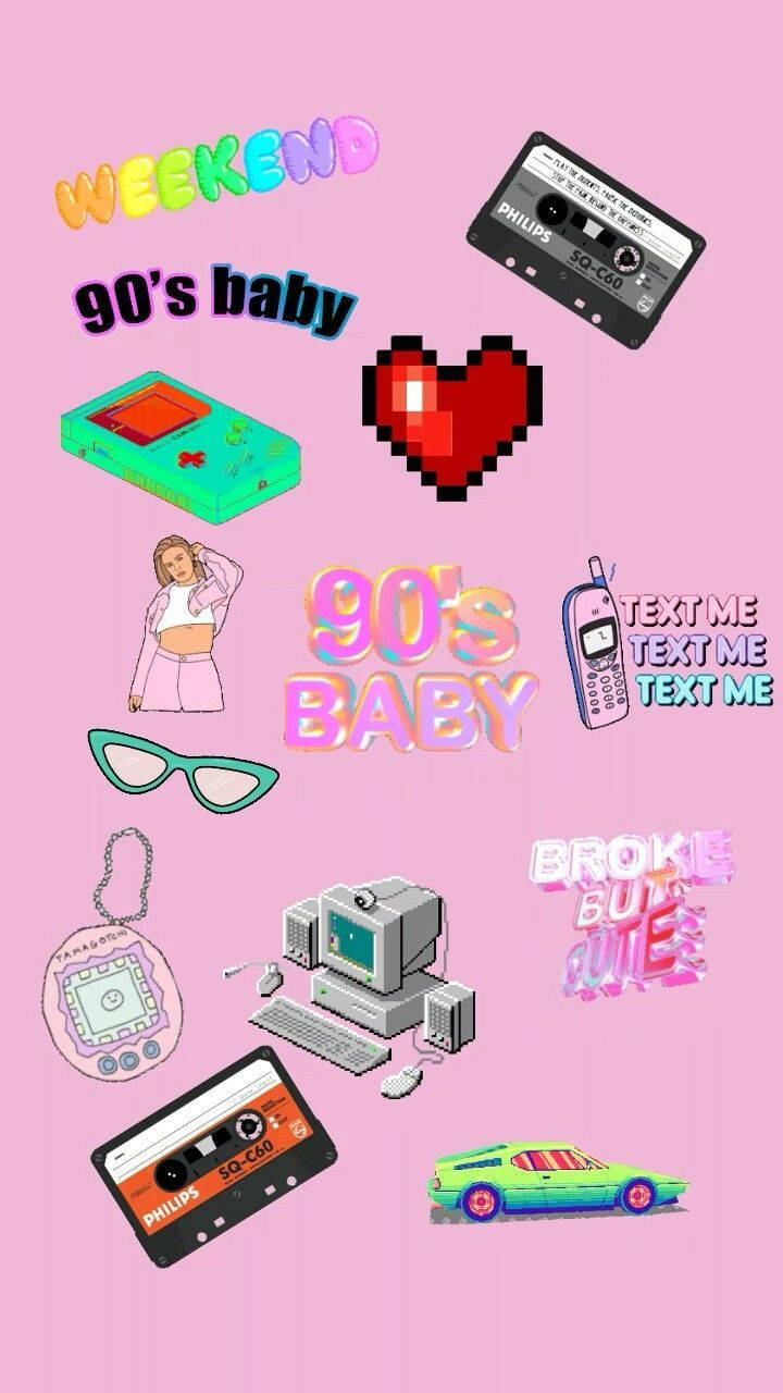 Vintage 90s Pink Aesthetic Wallpaper