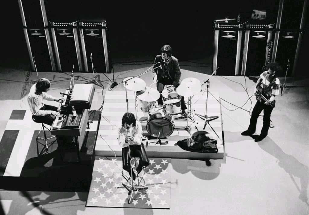 Vintage Band Performance Stage Setup Wallpaper