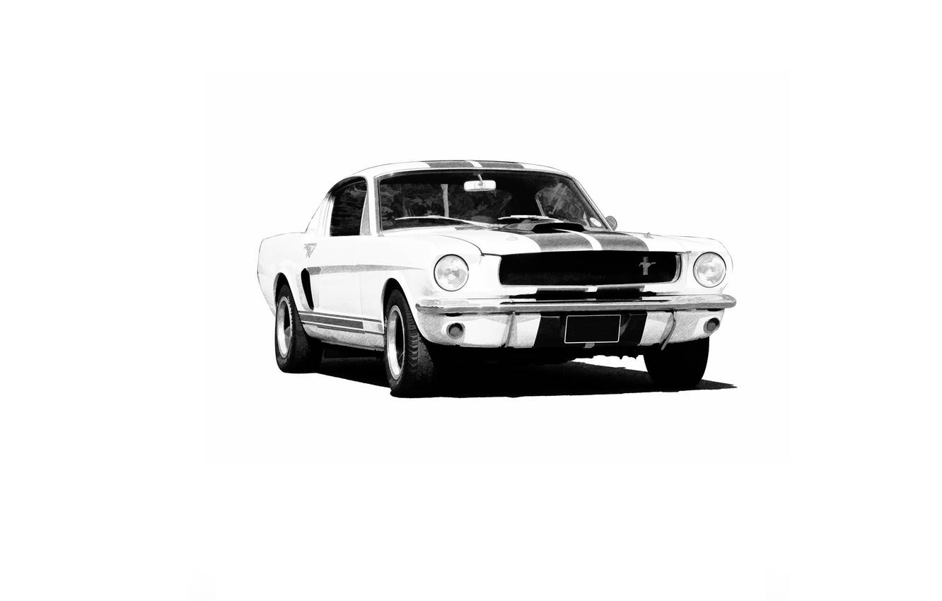 Vintage Minimalist Muscle Car Wallpaper