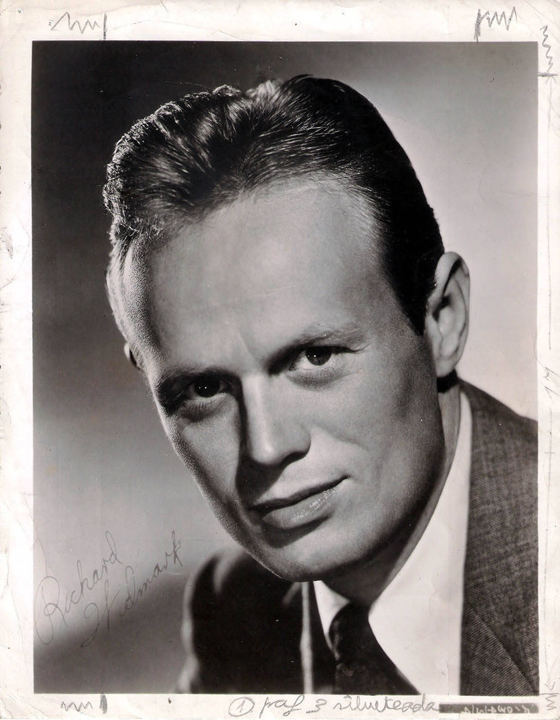 Vintage Portrait Of The Iconic Richard Widmark Wallpaper