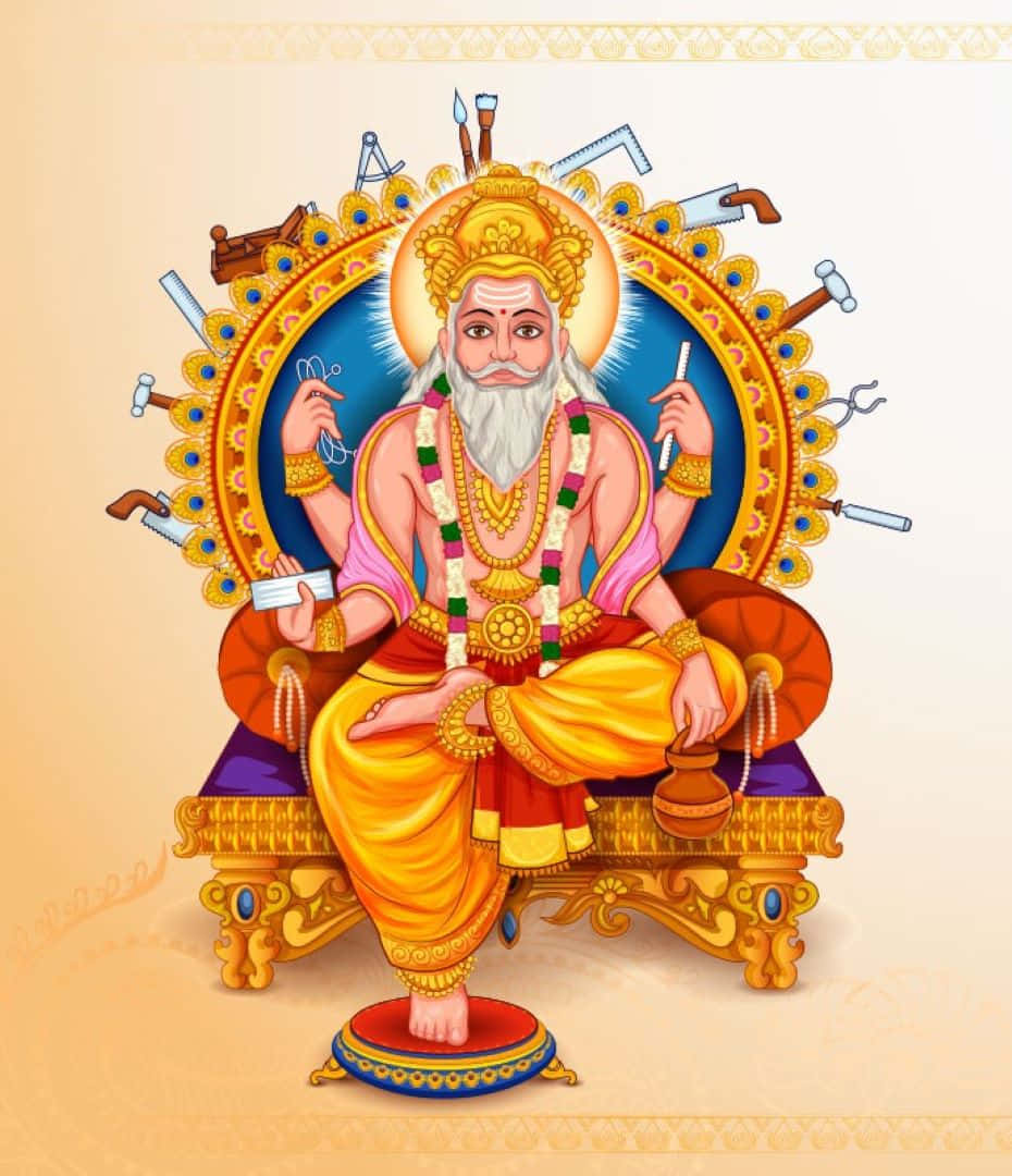 Vishwakarma Hindu Godof Architecture Wallpaper