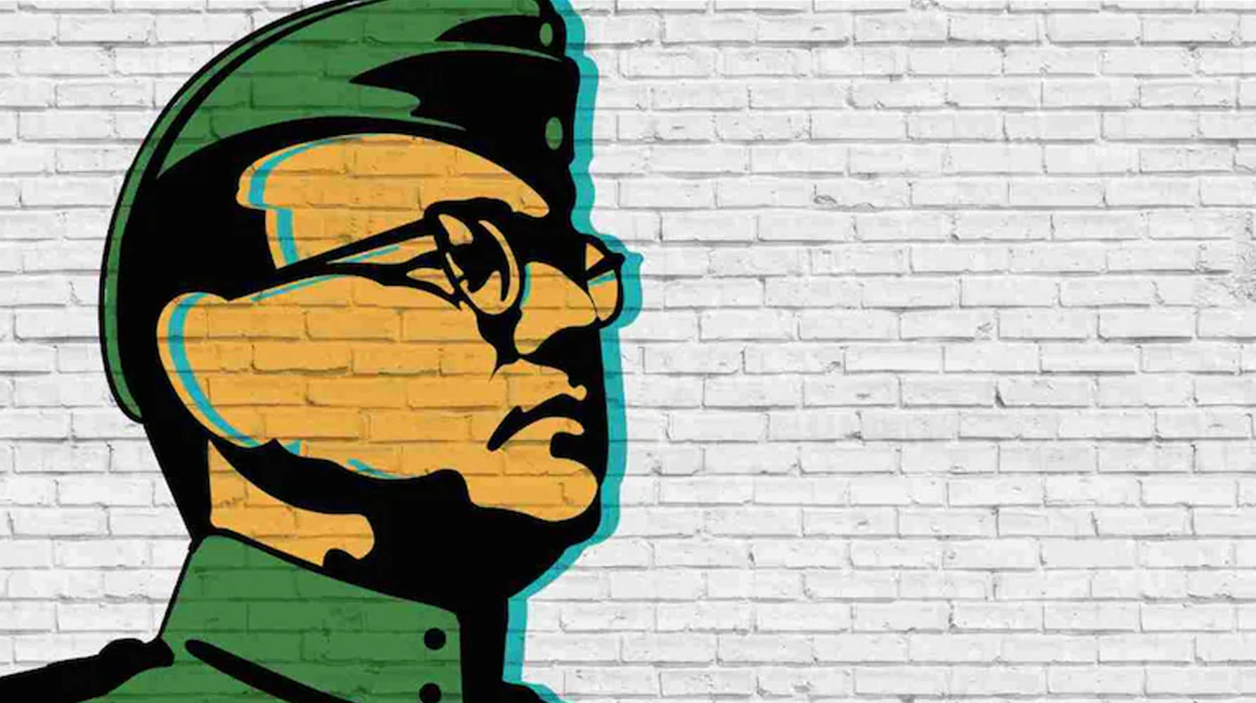 Visionary Leader - An Artistic Tribute To Netaji Subhas Chandra Bose Wallpaper