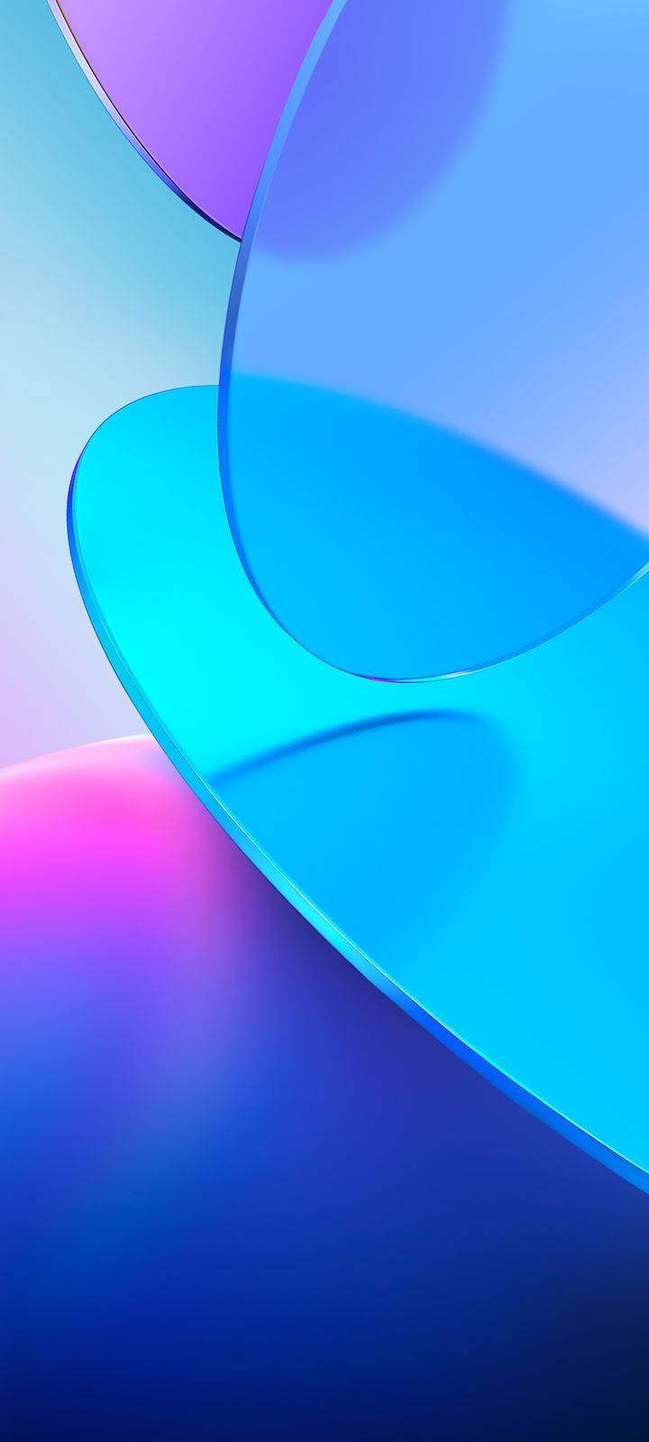 Vivo Y20 Blue And Purple Discs Wallpaper