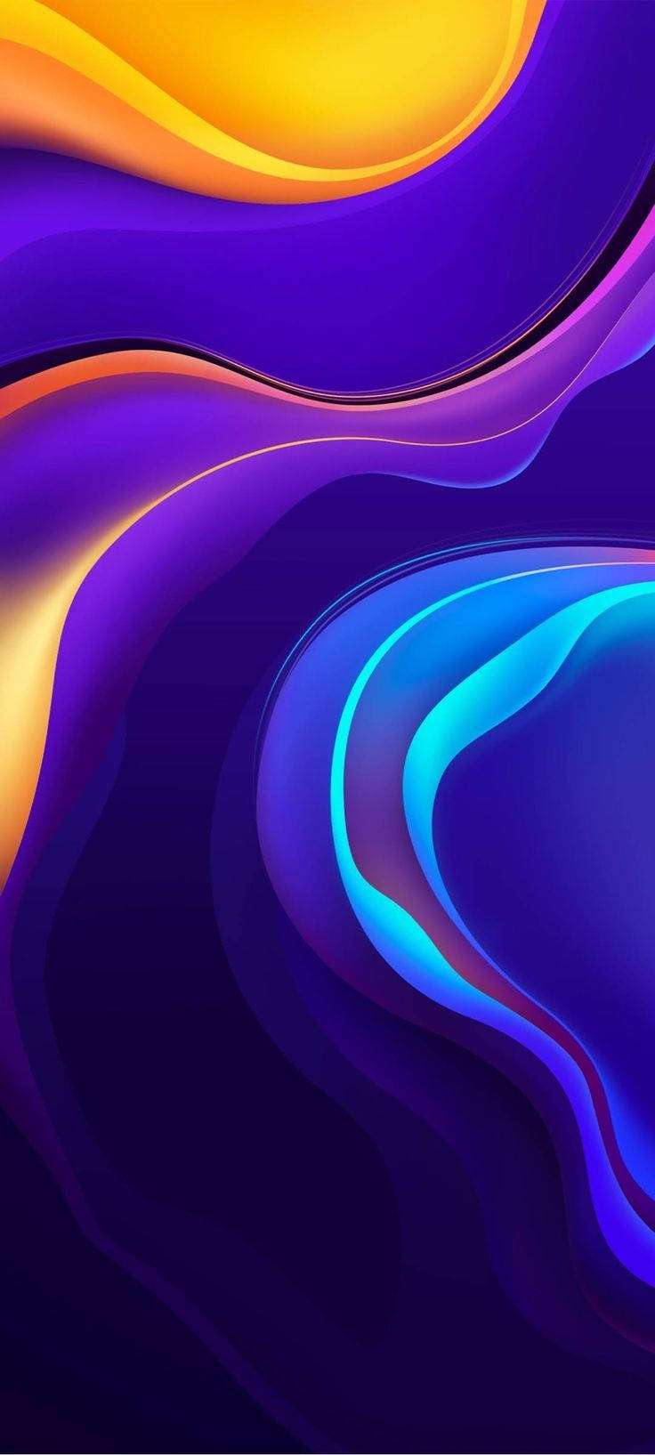 Vivo Y20 Purple Wave Abstract Wallpaper