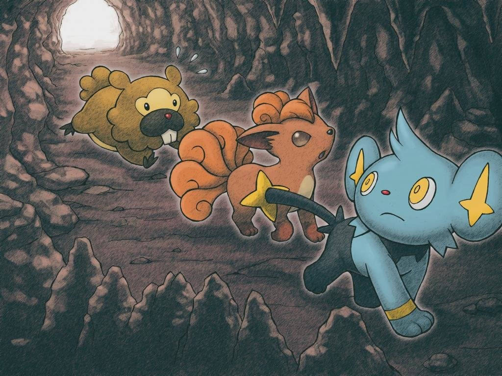 Vulpix, Bidoof And Shinx Wallpaper