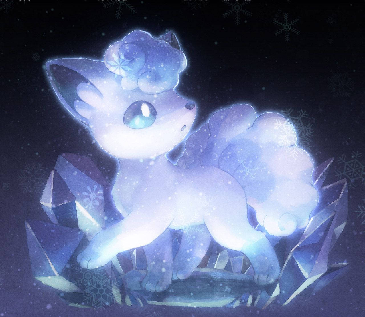 Vulpix Glowing Art Wallpaper