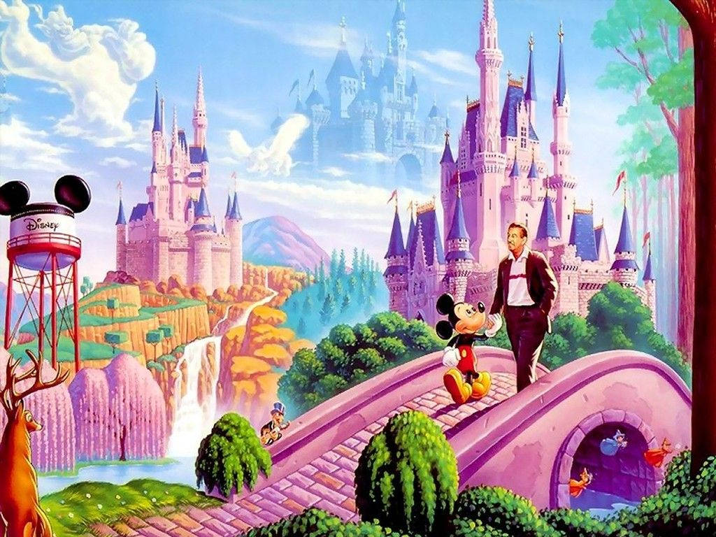 Walt Disney And Mickey Wallpaper