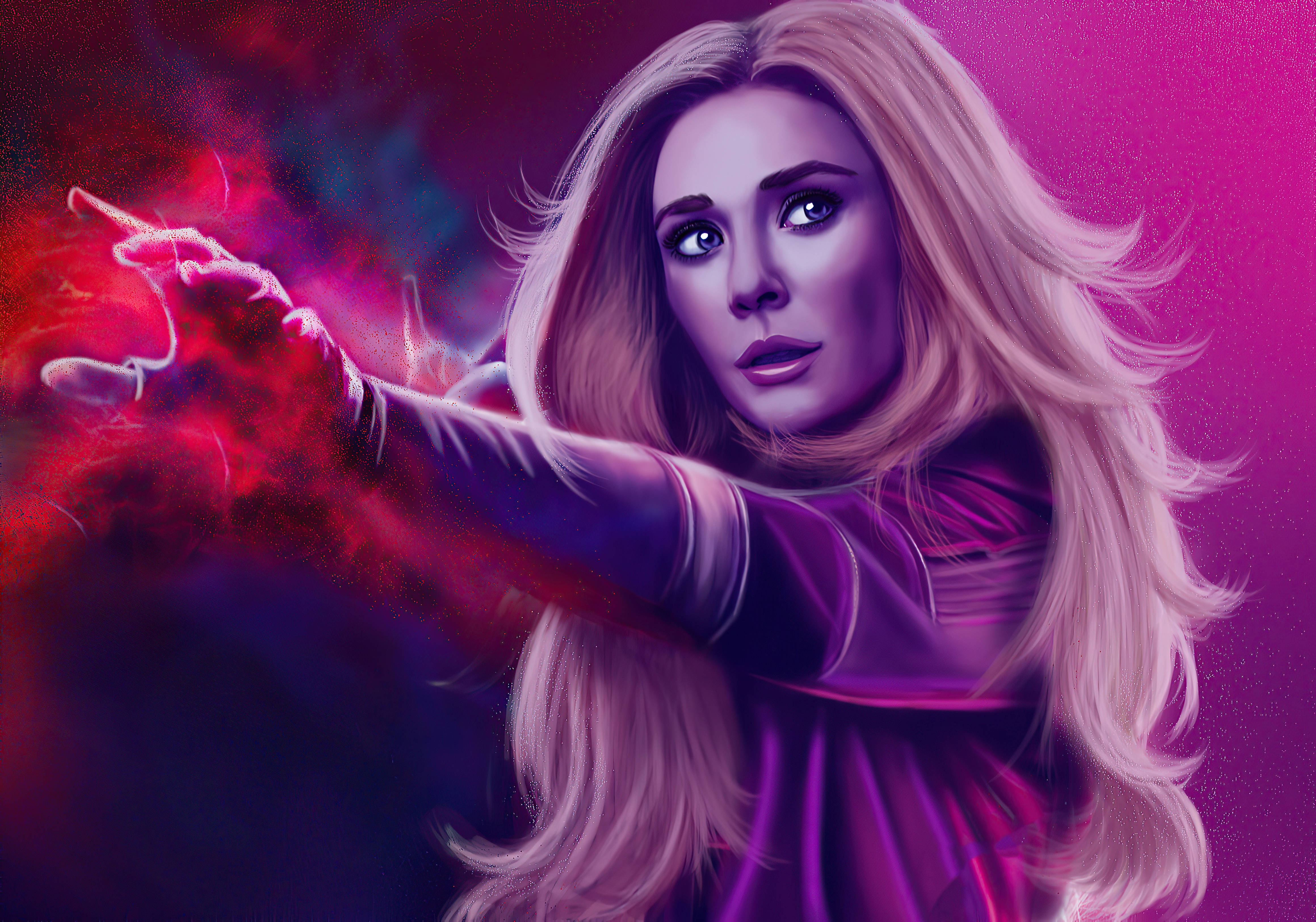 Wanda 3d Scarlet Witch Art 4k Wallpaper