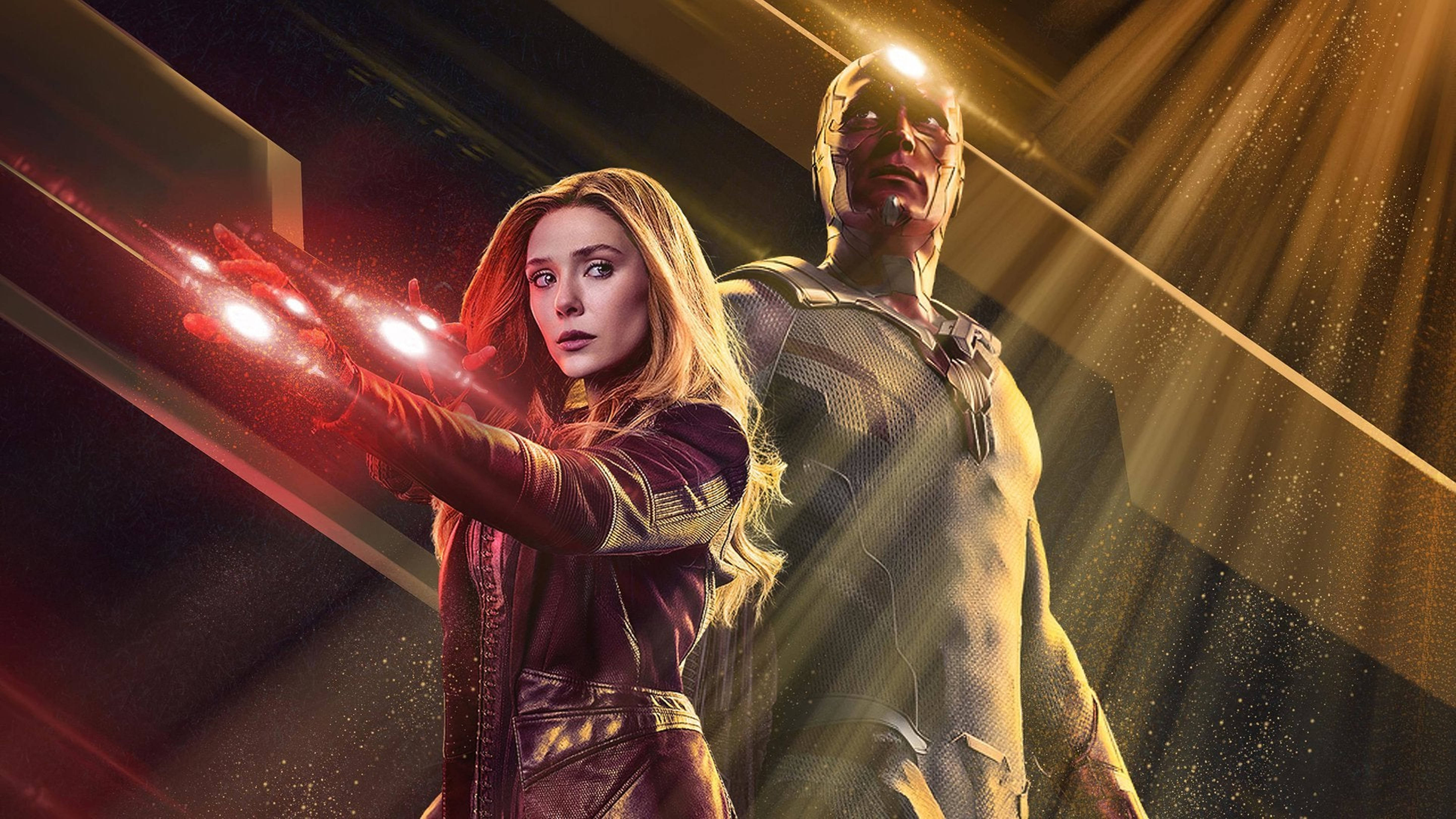 Wanda And Vision Couple 4k Wallpaper