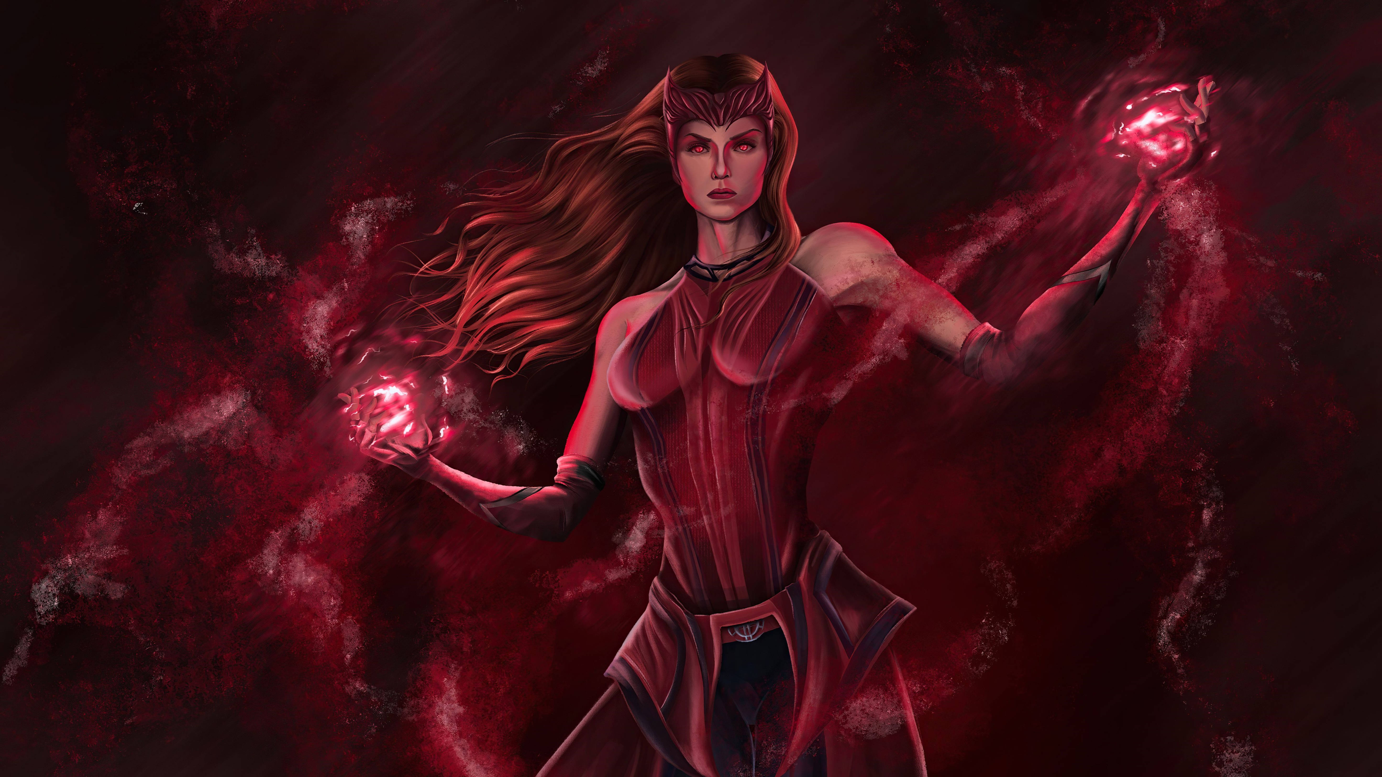 Wanda Red Powers 4k Wallpaper