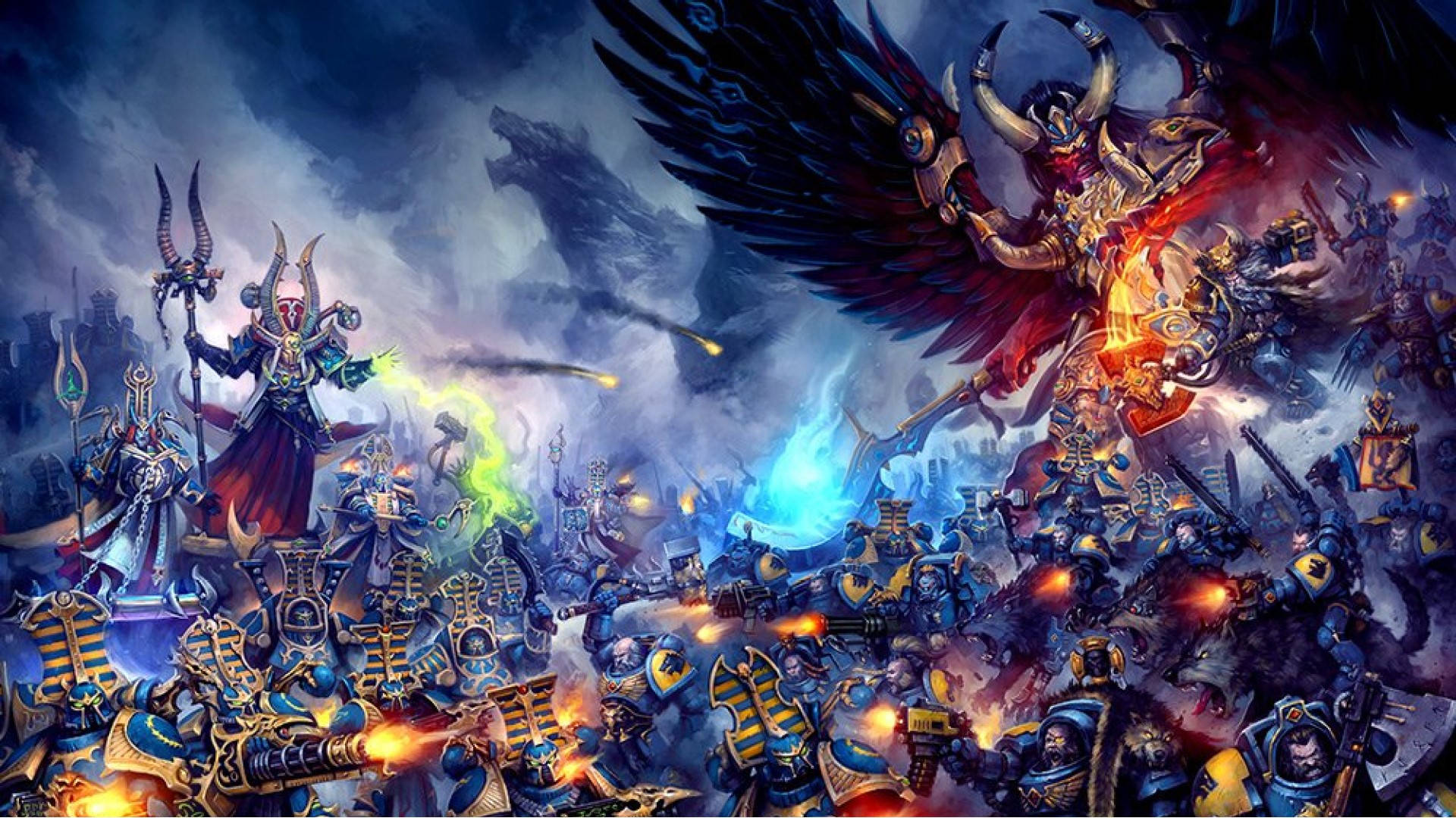 Warhammer 40k Thousand Sons Chaos Space Marines Wallpaper ..., حجم الصورة 1920x1080