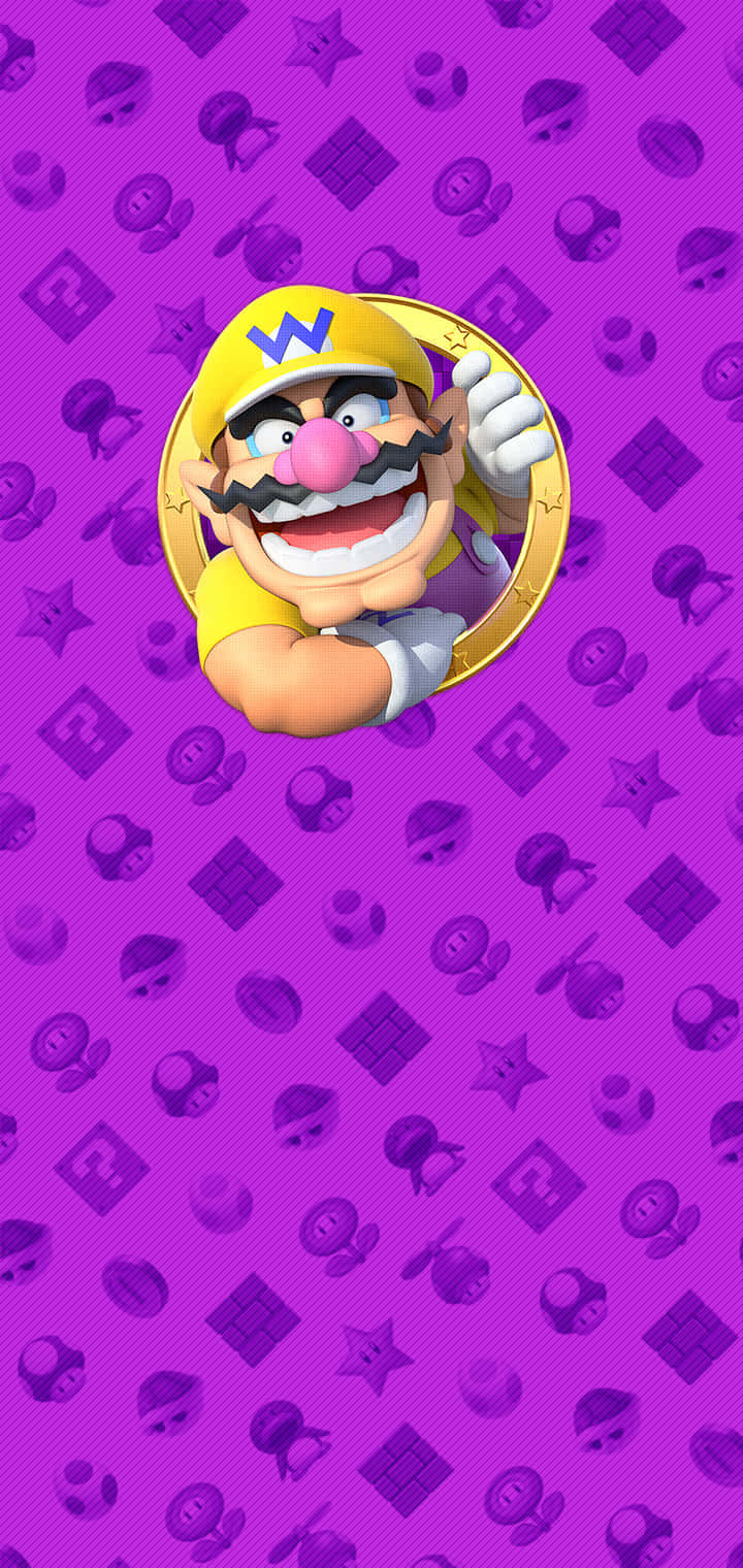 Wario's Mischievous Grin Wallpaper