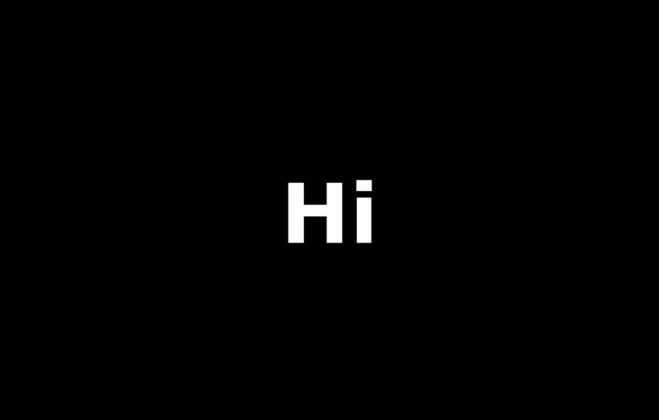 Warm Greeting With Bold 'hi' Banner Wallpaper